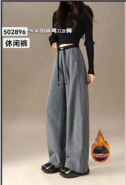 502896福利款休闲裤，165元，加绒卫裤，尺码臀围29，腰围22,有抽绳，胖瘦都能穿，不穿棉毛裤，单条可过0~15度 商品图10