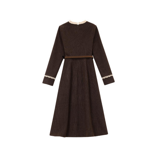 鹿向南「高智气韵」法式千金感精致复古气质秋冬季含羊毛连衣裙女 商品图2