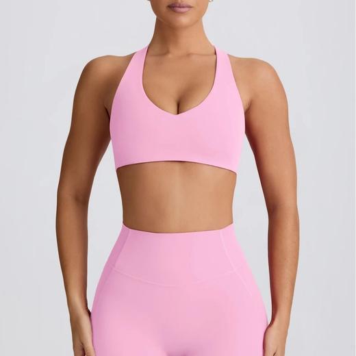 跃牌【菲芬之想】系列 性感V领美背运动瑜伽背心式训练带胸垫上衣健身25118 商品图1