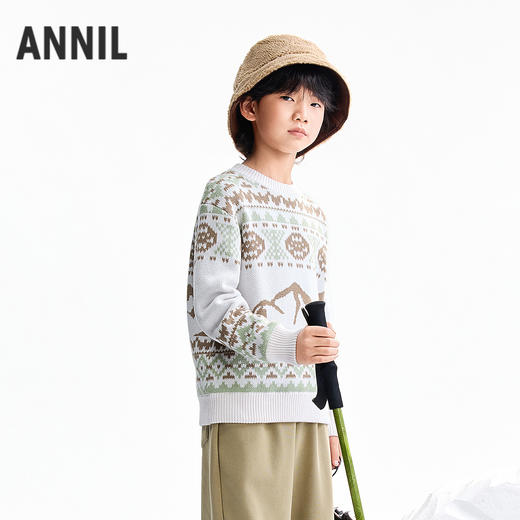 【实体店同款】男童圆领针织衫冬季新款安奈儿童装AB544041 商品图2