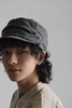 Kreuzzz 烟灰色和纸亚麻Sage报童帽 商品缩略图2