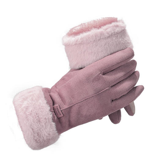 保暖手套冬天加绒加厚可爱女士骑行防寒骑车防风触屏冬季女 商品图4