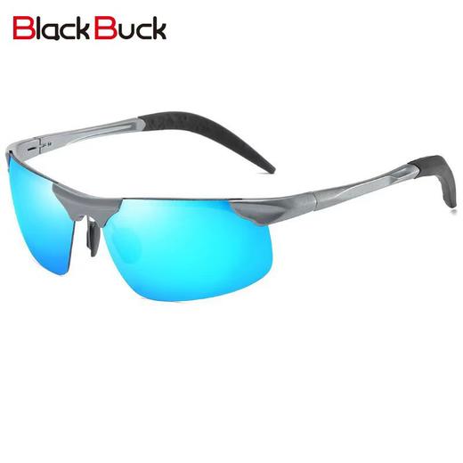 跑能新款偏光太阳镜/时尚运动眼镜/金属复古半框 商品图2