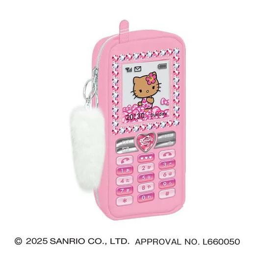 日本CRUX晒黑系列手机型笔袋黑皮Kitty 商品图0