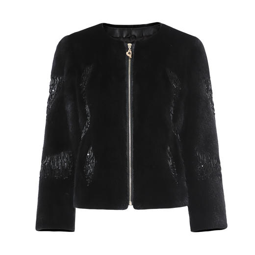 EITIE爱特爱冬季新款气质高级轻奢显瘦皮草短外套8093701 商品图5