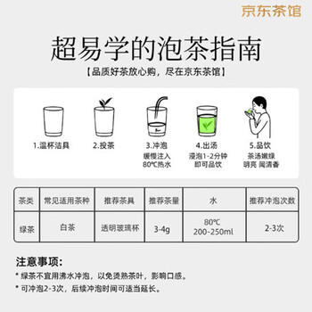 一杯香茶叶绿茶正宗安吉明前白茶200g新茶礼盒装送礼自己喝散装茗茶 商品图6