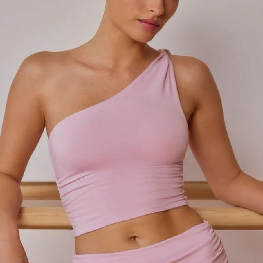 跃牌【菲芬之想】系列新款裸感露肩瑜伽服上衣女运动内衣高级感背心无袖运动健身服25128 商品图0