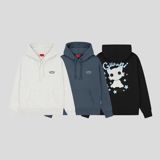 GOODBAI GOODEES后背印花图案连帽卫衣 商品图1