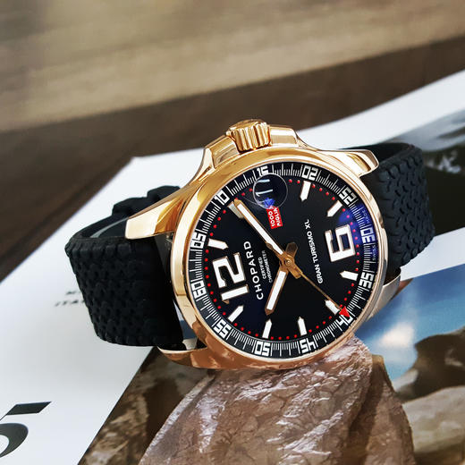 【95新】CHOPARD 萧邦161264-5001天文台认证自动机械机芯日期显示MILLE MIGLIA系列44MM（男款）18K玫瑰金191025NJS08 商品图4