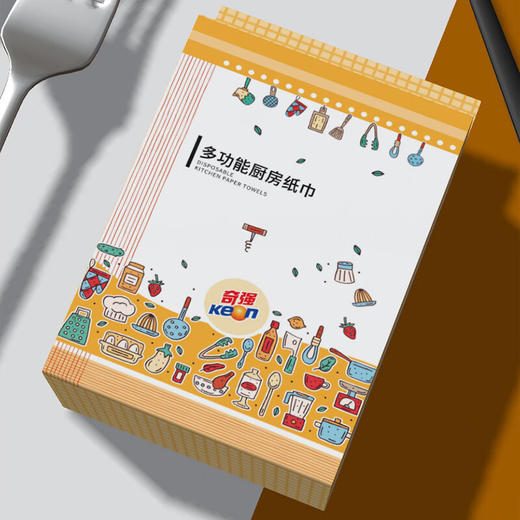 【分仓直发包邮】奇强 QQZJD286悬挂多功能厨房纸 500张(200mmx195mm/张)*4包 商品图1