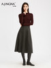 【八片剪裁】阿菁娜冬季新款八片剪裁羊毛伞裙桑蚕山羊绒遮胯显瘦A字廓形F30D213012 商品缩略图2