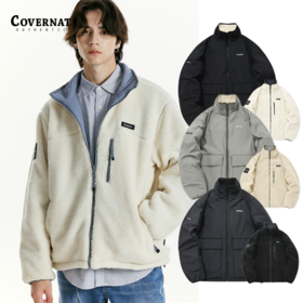 Covernat摇粒绒拉链棉夹克男女2024秋冬新品双面穿毛绒棉外套CO2203JK02