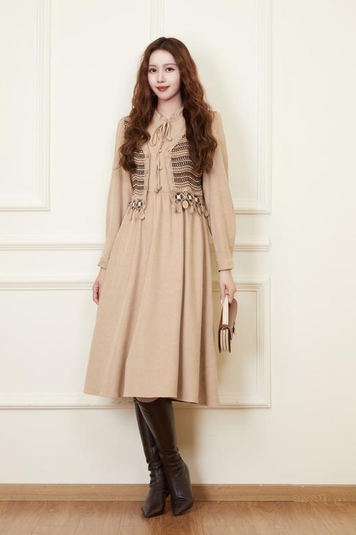 L.Fleuri 复古文艺流苏马甲+连衣裙休闲套装 21460 商品图2