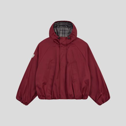 GOODBAI 徽章剪影贴布格纹撞色连帽拉链外套 商品图2