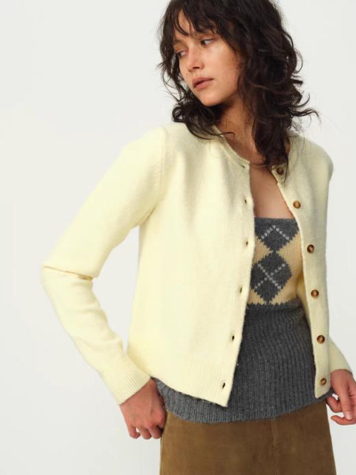 Evistub girls/E-5QMY1216/羊毛柔软绒感卷边开衫女 商品图2