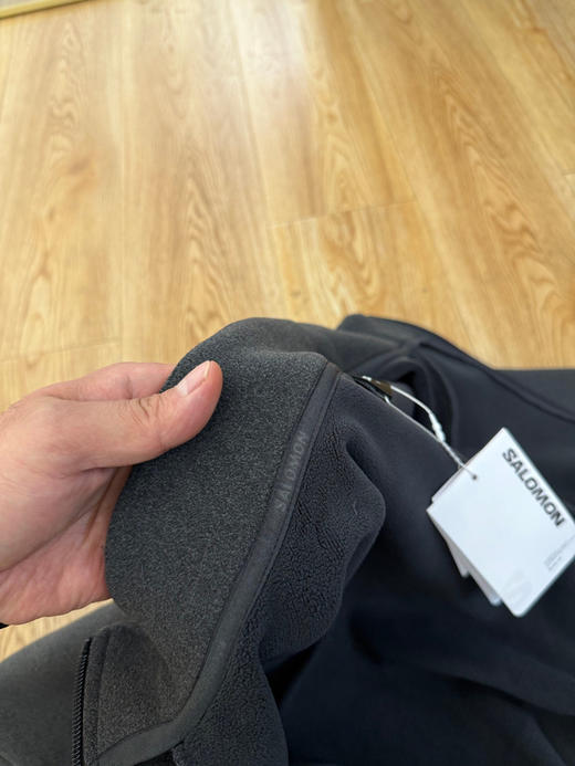 原单正品 SALOMON萨洛蒙户外立领软壳加绒登山夹克，2025冬季新款，
颜色：黑色 灰色
尺码：M L XL 2XL 商品图7