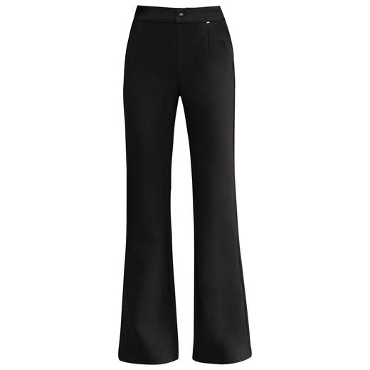 「自」全新升级【铂金会员174/天猫229/差价55】(13513)洛诗琳黑色高腰喇叭裤加绒保暖通勤长裤子2025秋冬款修身显瘦休闲裤 商品图4