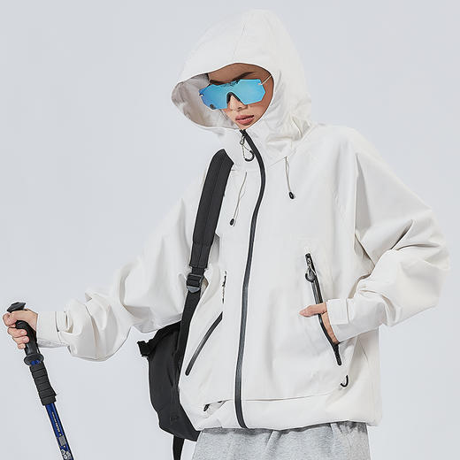 LUCKY DEER/幸运鹿情侣款时尚城市运动防风防泼水硬壳羽绒三合一外套 商品图3