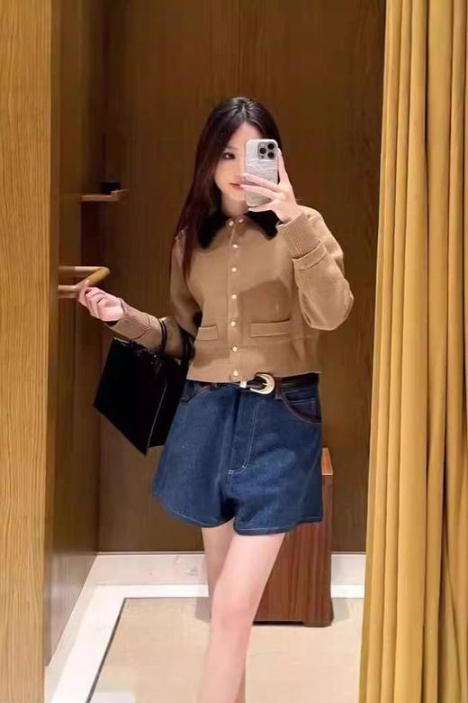 amadella 美拉德色时尚撞色休闲针织短款外套 21431 商品图4