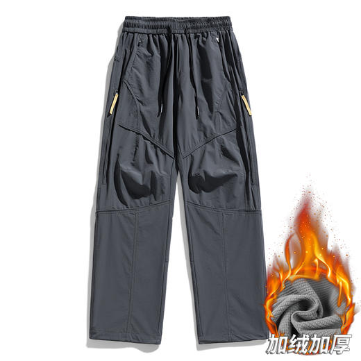 LUCKY DEER/幸运鹿情侣款防泼水时尚潮流户外加绒登山裤 商品图3