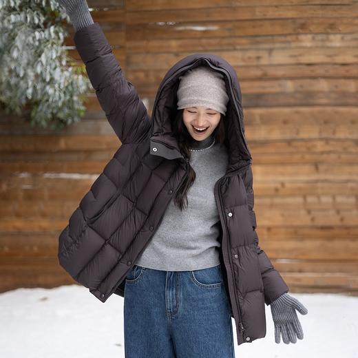 特绽放758朵/安全感羽绒服·90白鸭绒廓形一手长连帽中长款羽绒服 商品图1