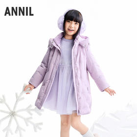 【实体店同款】女童中长款羽绒服冬季新款安奈儿童装AG545389