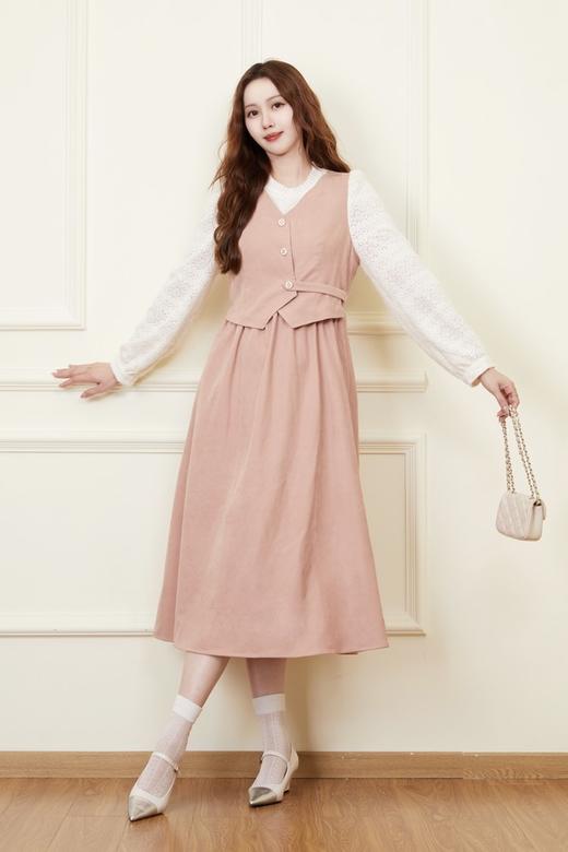 amadella 气质蕾丝拼接显瘦假两件连衣裙 21461 商品图2