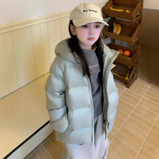 90白鹅绒服儿童羽绒服！2025加厚泡芙男女童面包服冬季新款中大童短外套！ 商品图0