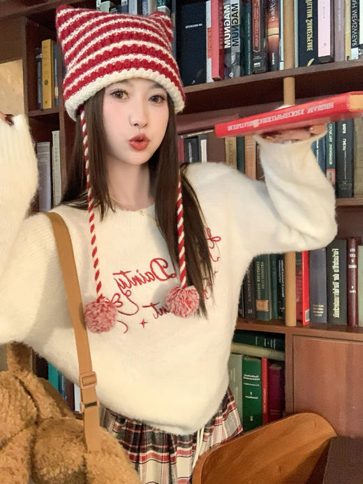 <曾小咸推荐> 现货秒杀！微信超特价！白色刺绣圆领毛衣 日常169.99 立减80 秒杀89.99！ 商品图14