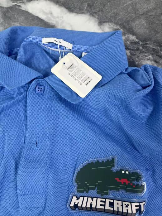 瑕疵Lacoste/法国鳄鱼 男女同款休闲像素印花LOGO翻领POLO衫 商品图3
