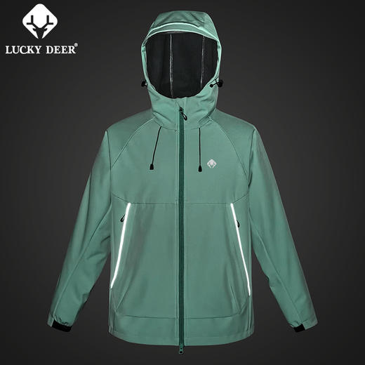 LUCKYDEER/幸运鹿情侣款山系防风防泼水旅行运动软壳外套 商品图5