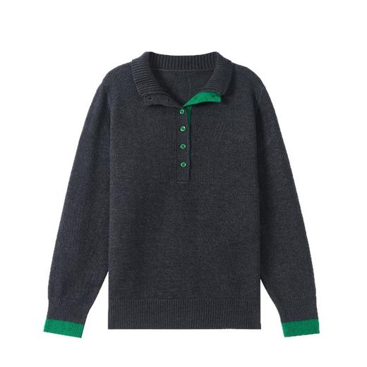 T8012-158日系半开领毛衣女套头打底衫2025秋冬新款高级针织衫宽松外穿上衣 商品图4