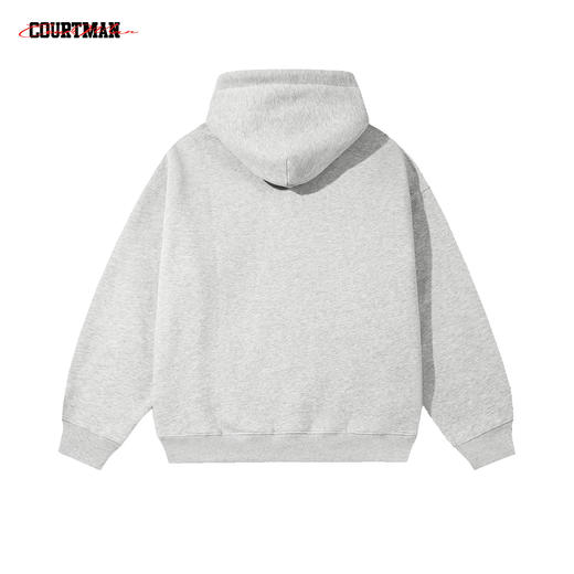 COURTMAN加绒卫衣连帽冬保暖厚美式宽松上衣运动男 商品图5