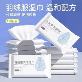 【分解污渍❗️便携应急】羽绒服湿巾清洁免洗强力去污渍油渍擦洗干洗剂家用便携包装湿纸巾。ja