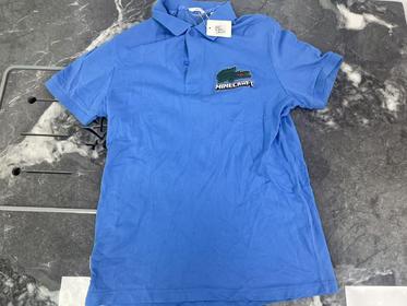 瑕疵Lacoste/法国鳄鱼 男女同款休闲像素印花LOGO翻领POLO衫