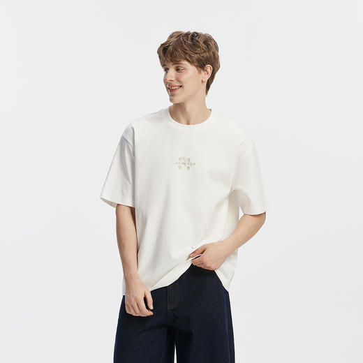 [商场同款]森马曹雪芹风筝联名短袖T恤男2025秋新款国潮印花刺绣 商品图1