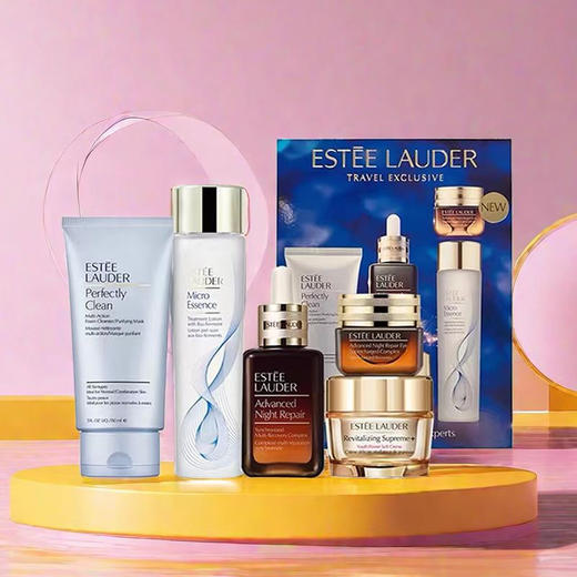 【保税仓直发·蚂蚁链可扫码溯源】STEE LAUDER雅诗修护五件套-智妍乳霜清爽75ml净莹柔肤洁面乳150ml精华眼霜15ml精华露100ml经典原生液200ml 商品图6