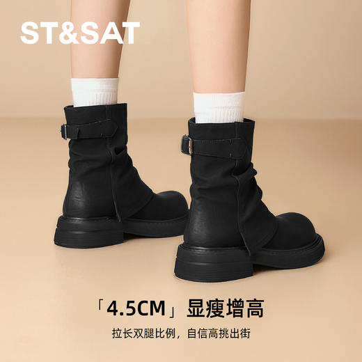 【绒里可选】星期六朋克做旧风裤腿短靴SSC4116CGK/SSD4116CWV 商品图6