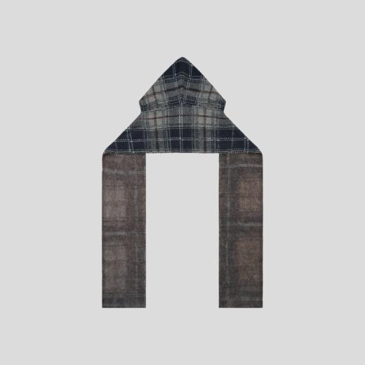 GOODBAI 格纹连帽多种穿搭长款围巾 商品图1