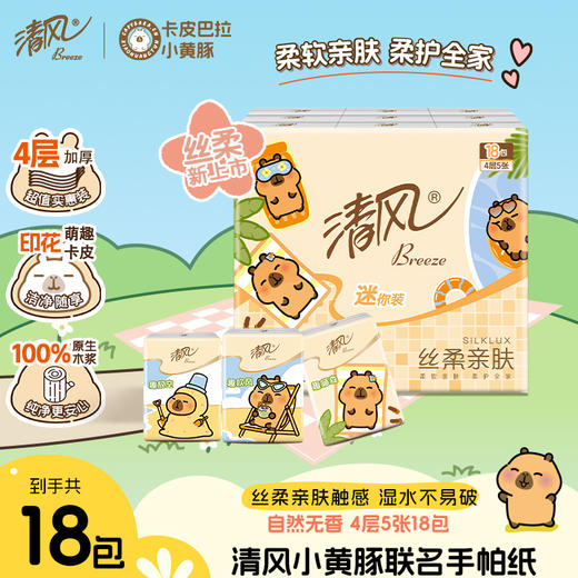 清风卡比巴拉手帕纸迷你装 18包/袋 商品图0
