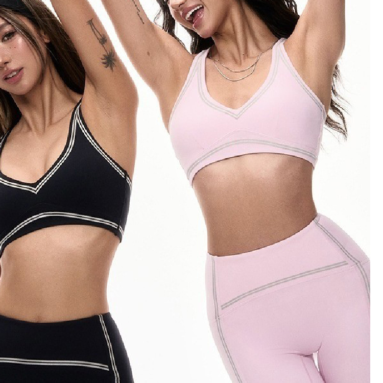 跃牌【菲芬之想】系列夏季女裸感瑜伽服套装高腰九分裤健身训练无袖长裤二件套25143