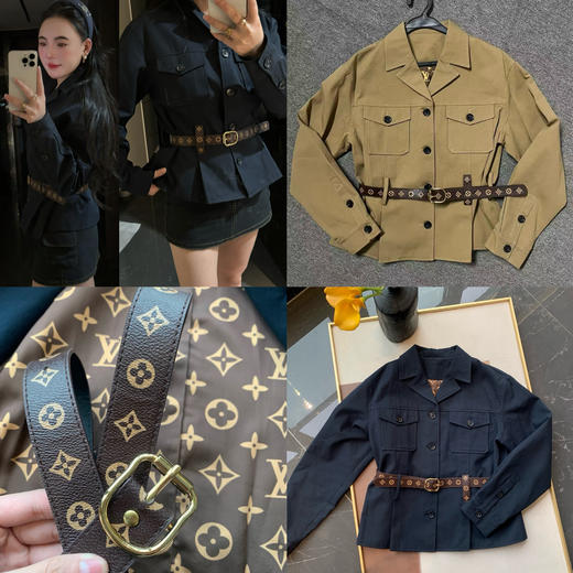 L&V显瘦收腰工装风短款外套（蕾姐上身S） 商品图0