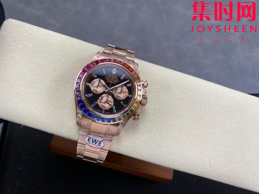 劳力士宇宙计型迪通拿计时系列 EWE迪通拿彩虹糖豆圈 玫金彩虹迪 男士腕表 商品图4