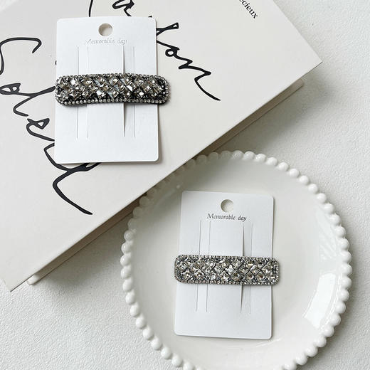 轻奢超闪方钻长夹刘海掰掰夹气质头饰-纪念日百货门店同款165543476 商品图0