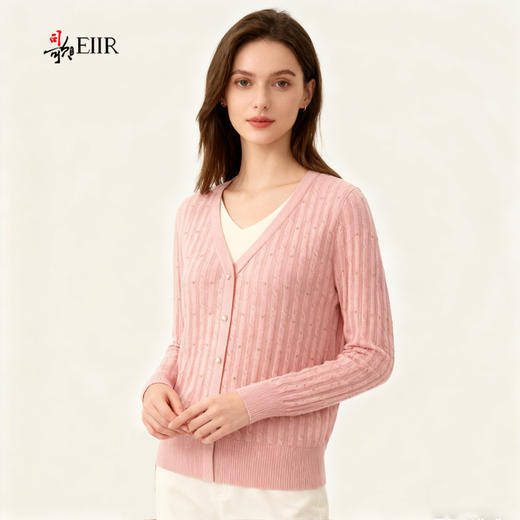 司歌V领假两件毛衣女长袖显瘦套头G92G3891 商品图0