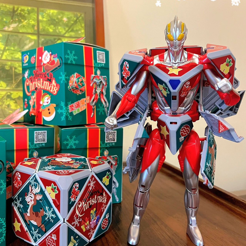【圣诞专场】🎄 𝗠𝗘𝗥𝗥𝗬 𝗖𝗛𝗥𝗜𝗦𝗧𝗠𝗔𝗦 💰39.9给孩子安排一个圣诞魔方🔥《圣诞快乐变形魔方》 🎅🏻集炫酷超人&魔方二合一设计！ 质感霸屏！
