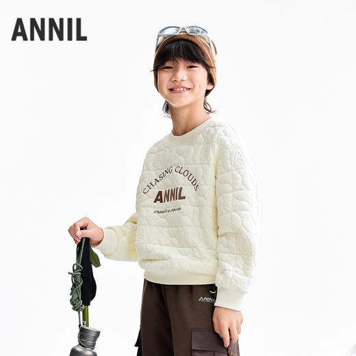 【实体店同款】男女童圆领长袖卫衣冬季新款安奈儿童装AM541424 商品图2