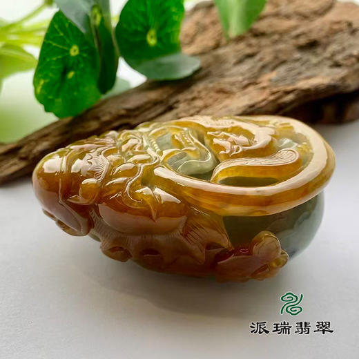 派瑞翡翠 翡翠手把件 糯种 黄翡 商品图3