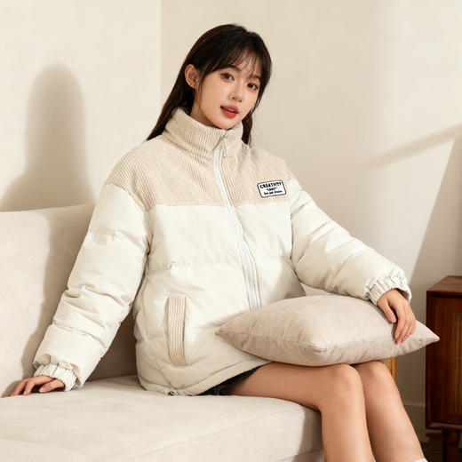 🌈寒潮刺客一夜破防❗这件「抗冻神衣」💪让北方人跪求链接！📣【季末清仓】Schenvega毛巾刺绣棉衣外套DQC5302款 🔥炸裂福利！ 商品图3