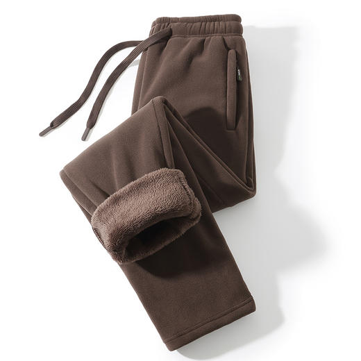 LUCKY DEER/幸运鹿情侣款保暖奥利绒复合北极绒休闲保暖裤 商品图1